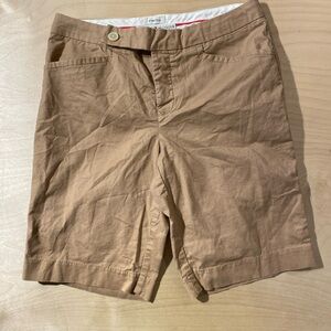 Tommy Hilfiger Women’s Brown Flat Front Shorts 8 (EY)